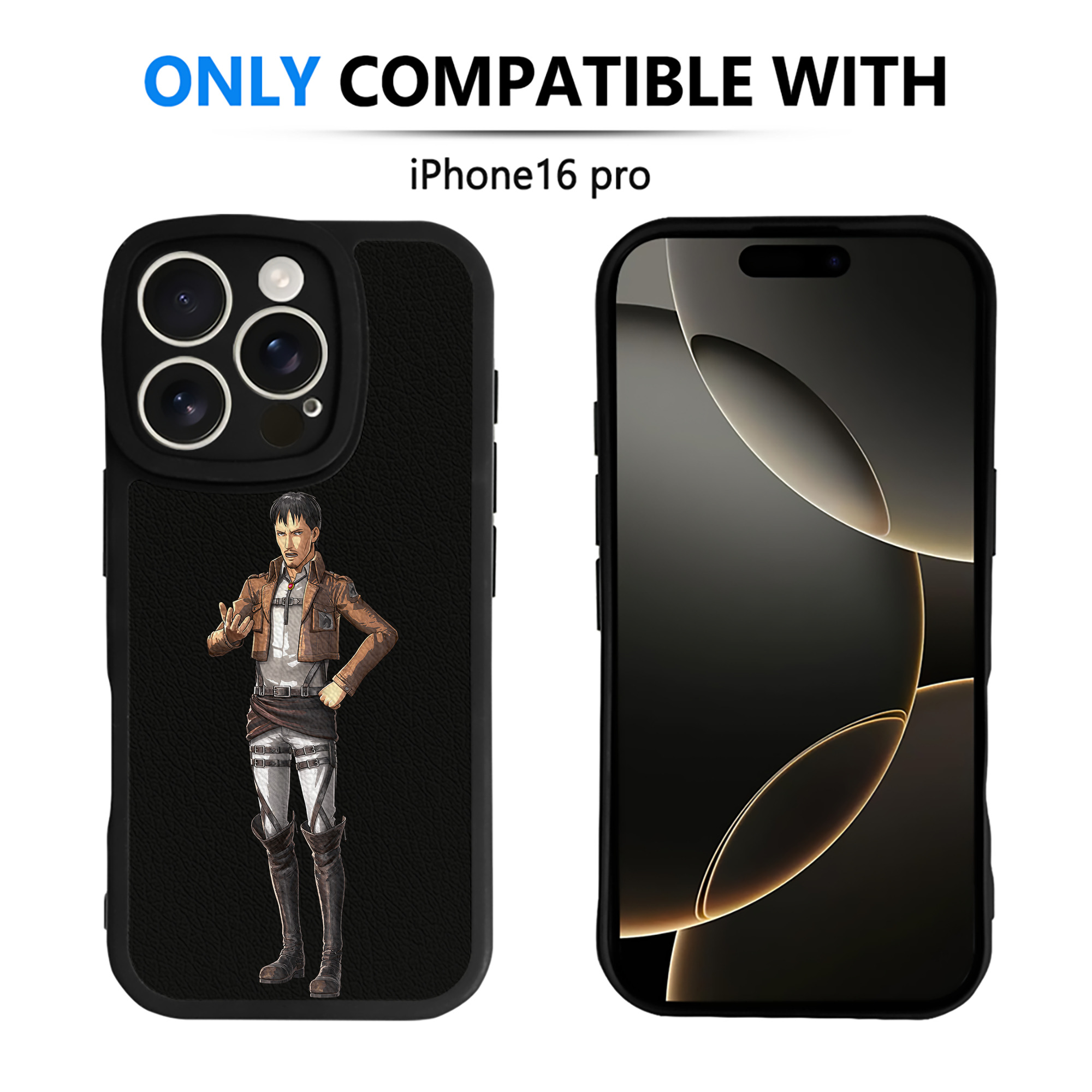 （画像用） 進撃の巨人 Attack on Titan 【iPhone 16シリーズ対応】シリコンスマホケース（レザー調） 材質：シリコン